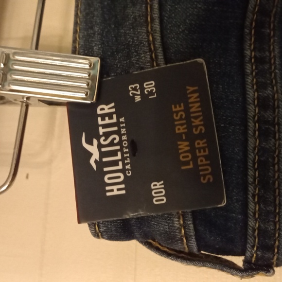 NWT Hollister Low Rise Super Skinny Stretch Blue Jeans 00R - Picture 5 of 6